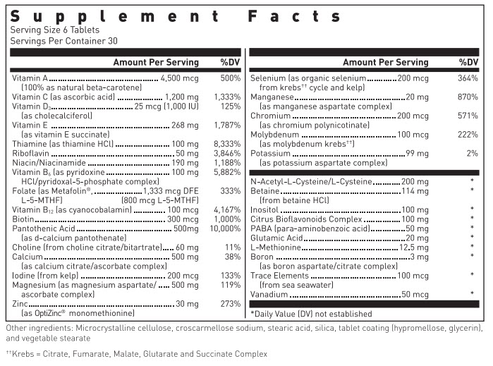 Ultra Preventative Beta Multi Vitamin