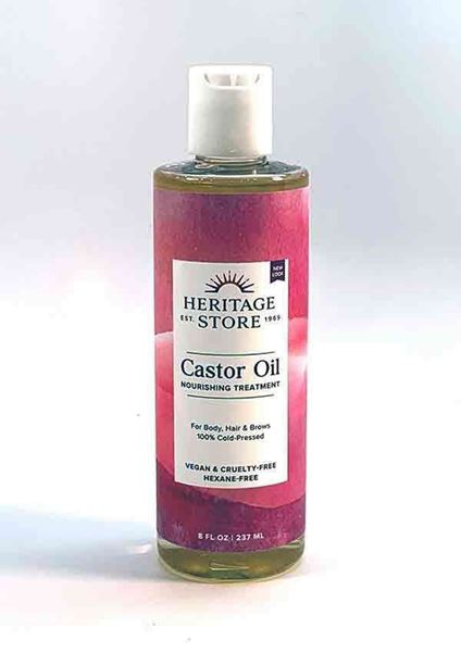 Castor Oil 8 OZ, Heritage Products, Castor Oil, wound healing, constipation, sore joints, painful joints, bruises, treat bruises, castor oil pack, laxative, boils, skin disorders, blisters, warts