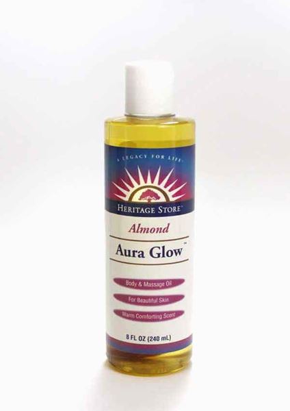 Aura Glow, Almond Oil, 8oz, Versatile Skin Softener