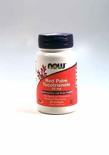 Red Palm Tocotrienols 50 mg  ,NOW, Tocotrienols, promotes normal arterial function, healthy cholesterol metabolism, healthy brain health, liver health, cardiovascular health
