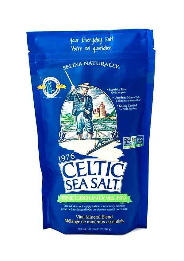 Authentic Celtic Sea Salt, Fine Ground, 1lb, 2 Count - Versatile,  Nutritious, No Additives
