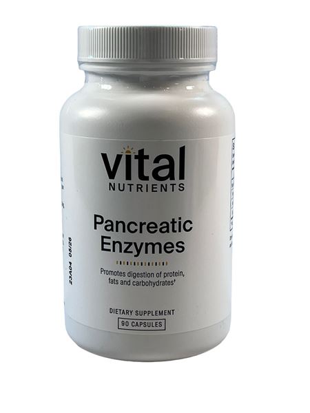 Pancreatic Enzymes 1000mg for digestion, Dr Adrian MD, Vital Nutrients, Pancreas, digestive enzymes, nutrient absorption