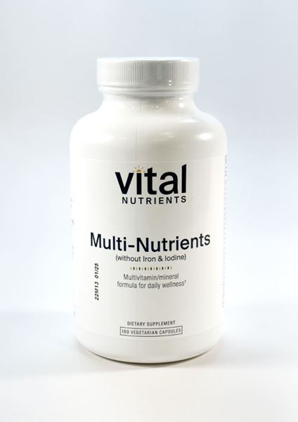 Vital Nutrients, Multi vitamin, mineral, nutritional supplement, no iron, no iodine