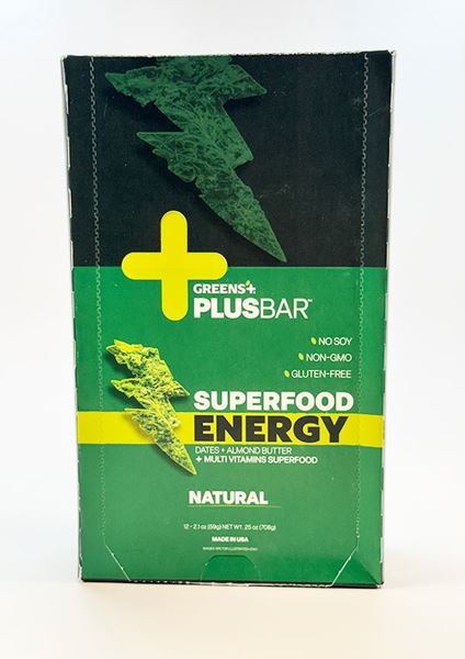 Greens Plus Natural Energy Bars Box of 12 ,Greens Plus, Greens+, Natural Energy Bar, Natural Bar, Superfoods, energy bar, healthy snack, meal replacement